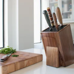 Kapoosh - Walnut Dice Knife Block - 650W -Kitchen Supplies Store 010218 walnut kapoosh lifestyle 74318.1538572318.1280.1280 05113.1590851541