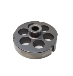 Omcan - #52 Meat Grinder Plate W/ Hub, 31.4mm Holes, 3 Notches/2 Flat Sides - 11180