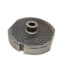 Omcan - #56 Meat Grinder Plate W/ Hub, 4.8mm Holes, 1 Notch & 2 Flat Sides - 11185