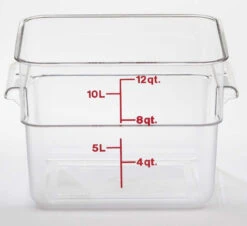 Cambro - 12QT Clear CamWear Square Container - 12SFSCW135