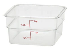Cambro - 2QT Clear CamWear Square Container - 2SFSCW135