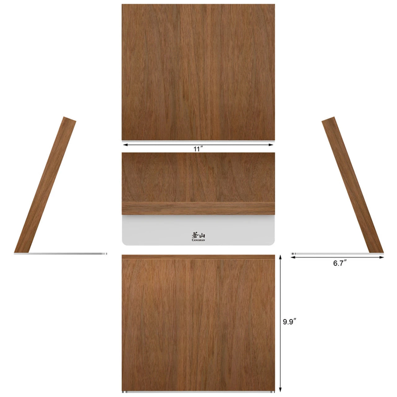 Cangshan - Magnetic Acacia Hua Knife Block 3 Cangshan - Magnetic Acacia Hua Knife Block - Image 3