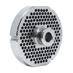 Omcan - #52 Meat Grinder Plate W/ Hub, 6.4mm Holes, 3 Notches/2 Flat Sides - 39325