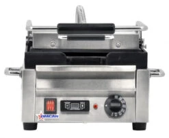 Omcan - 10" X 11" Single Panini Grill With Smooth Top And Bottom Grill Surface With Timer - 42909 5 Omcan - 10" X 11" Single Panini Grill With Smooth Top And Bottom Grill Surface With Timer - 42909 -Kitchen Supplies Store 42909 2 62437.1590844714
