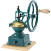 Omcan - Teal Cast Iron & Beech Wood Manual Coffee Grinder - 43681