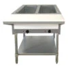 Omcan - 30" 2 Pan Open Well Electric Steam Table W/ Cutting Board & Adjustable Undershelf - 46646