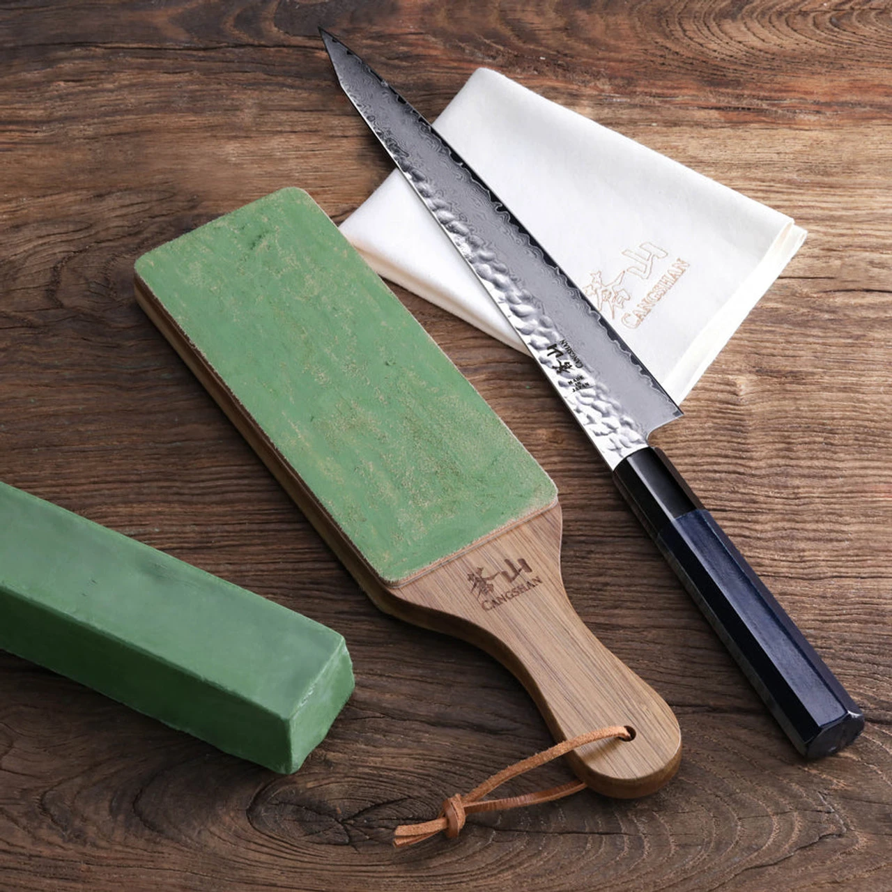 Cangshan - 2 Sided Leather Paddle Strop 2 Cangshan - 2 Sided Leather Paddle Strop - Image 2