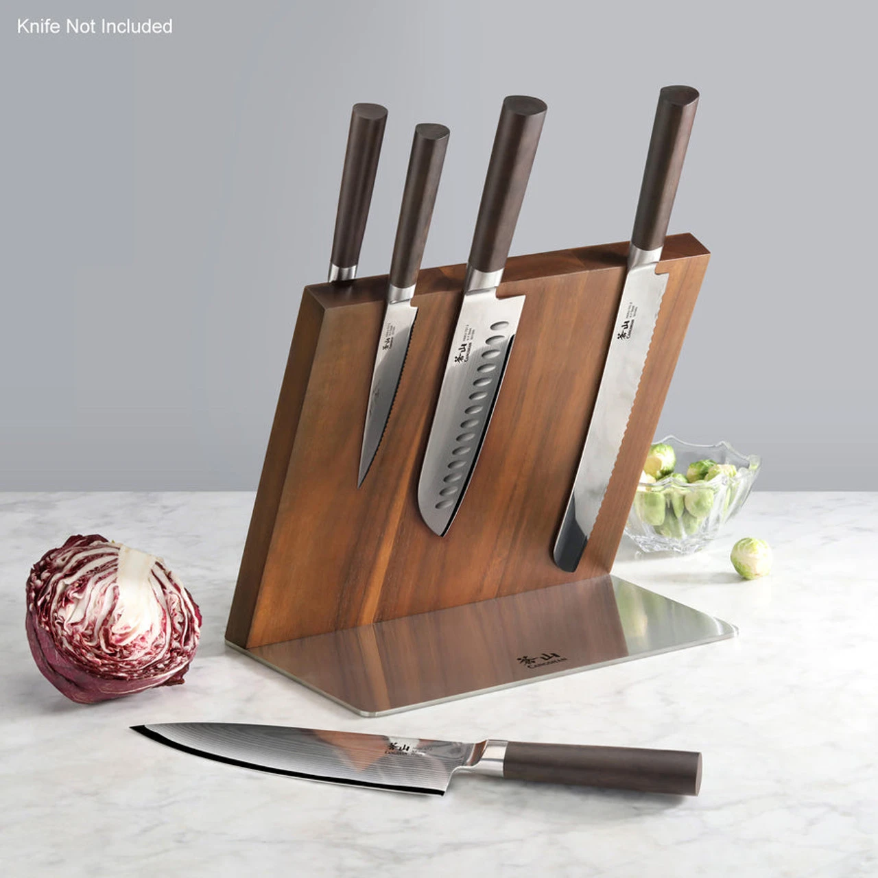 Cangshan - Magnetic Acacia Hua Knife Block 2 Cangshan - Magnetic Acacia Hua Knife Block - Image 2