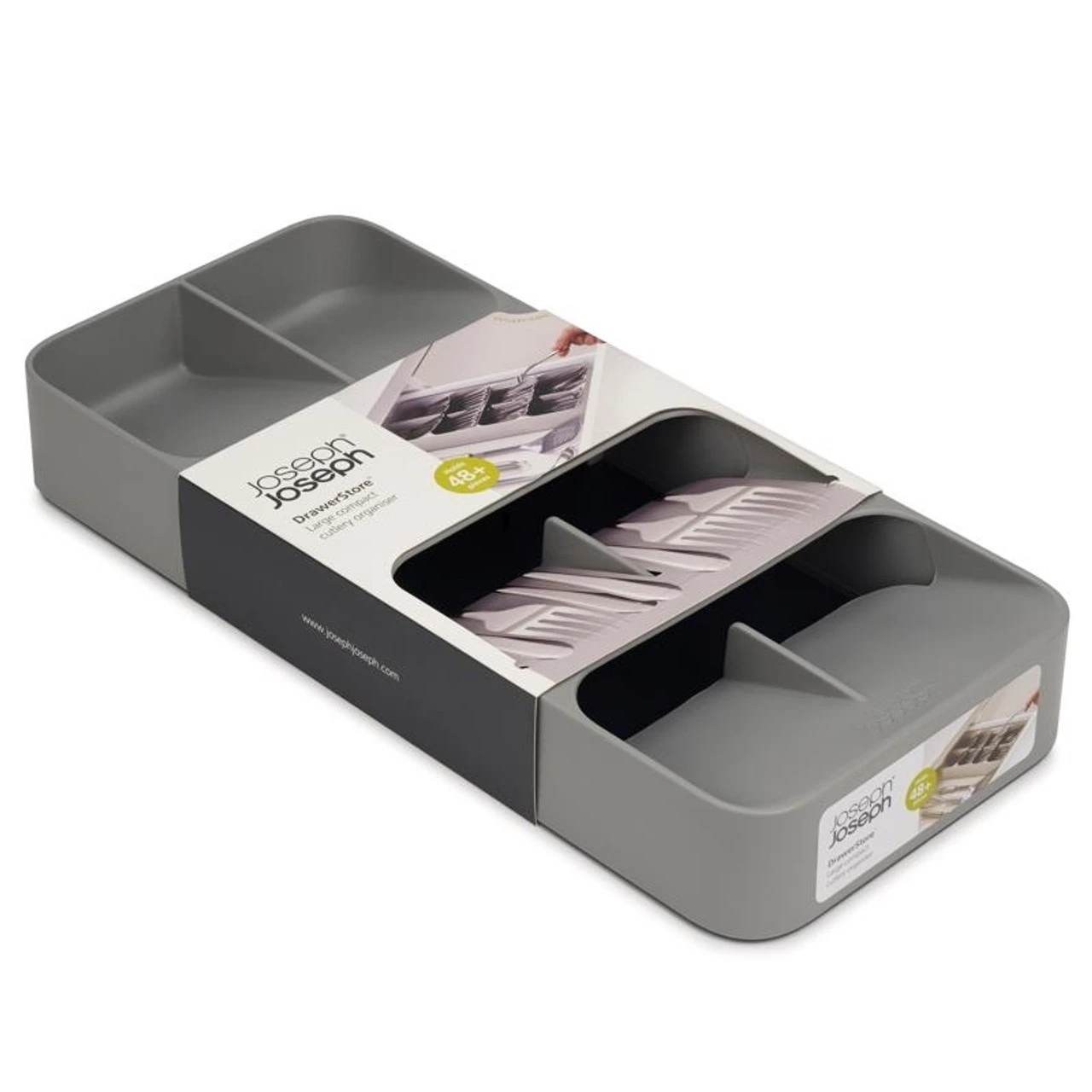 Joseph Joseph - DrawerStore Large Compact Cutlery Organizer - 7085152GY 3 Joseph Joseph - DrawerStore Large Compact Cutlery Organizer - 7085152GY - Image 3