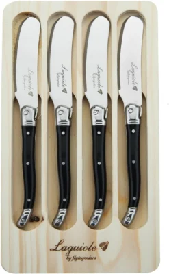 Laguiole - Black Handle Spreader Set Of 4