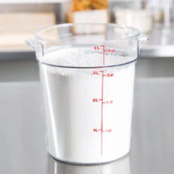 Cambro - 4QT Clear CamWear Round Container - RFSCW4135 -Kitchen Supplies Store 820364 07069.1672429888