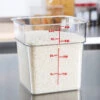 Cambro - 4QT Clear CamWear Square Container - 4SFSCW135