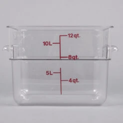 Cambro - 12QT Clear CamWear Square Container - 12SFSCW135 -Kitchen Supplies Store 829654 80896.1672431227
