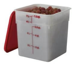 Cambro - 8QT Opaque CamWear Square Container - 8SFSP148 -Kitchen Supplies Store 8SFSP148 A1RK 0119 S02 92906.1672430716