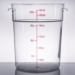 Cambro - 22QT Clear CamWear Round Container - RFSCW22135