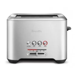 Breville - Die-Cast Bit More 2-Slice Long Shot Stainless Steel Toaster