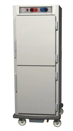 Metro - C5 9 Series Full Size Insulated Low Wattage Pass-Through Holding Cabinet With Solid Dutch Doors And Chrome Lip Load Slides - C599L-SDS-LPDC
