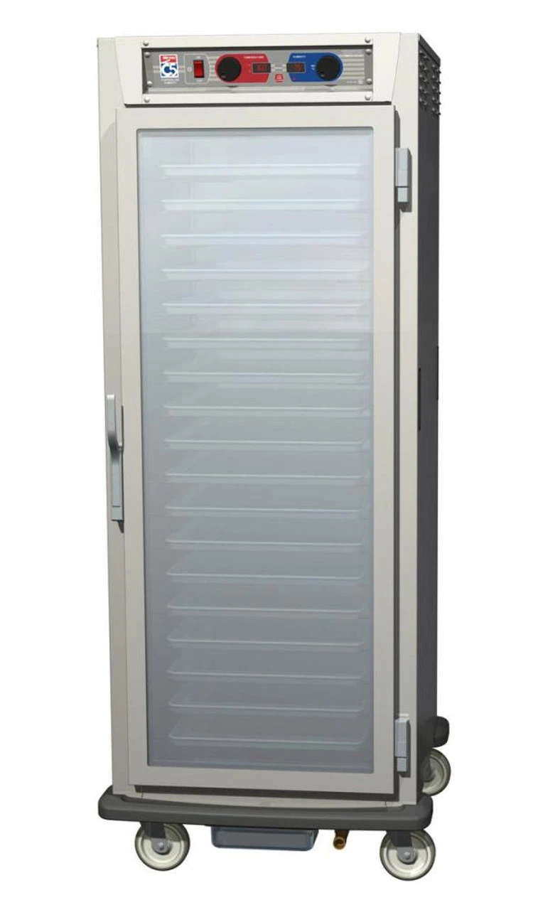 Metro - C5 9 Series Full Size Insulated Low Wattage Pass-Through Holding Cabinet With Clear Door And Chrome Lip Load Slides - C599L-SFC-LPFC 1 Metro - C5 9 Series Full Size Insulated Low Wattage Pass-Through Holding Cabinet With Clear Door And Chrome Lip Load Slides - C599L-SFC-LPFC
