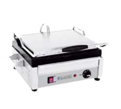 Eurodib - Grooved Commercial Panini Grill 14.8" X 10.9" 240 V 2400 W - SFE02345-240