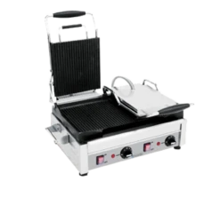 Eurodib - Large Flat Panini Grill 18" X 11" Cooking Surface 220V 2900W - SFE02360-240
