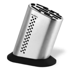 Global - 11-slot Stainless Steel Knife Holder With Dot Design - G-835-BD