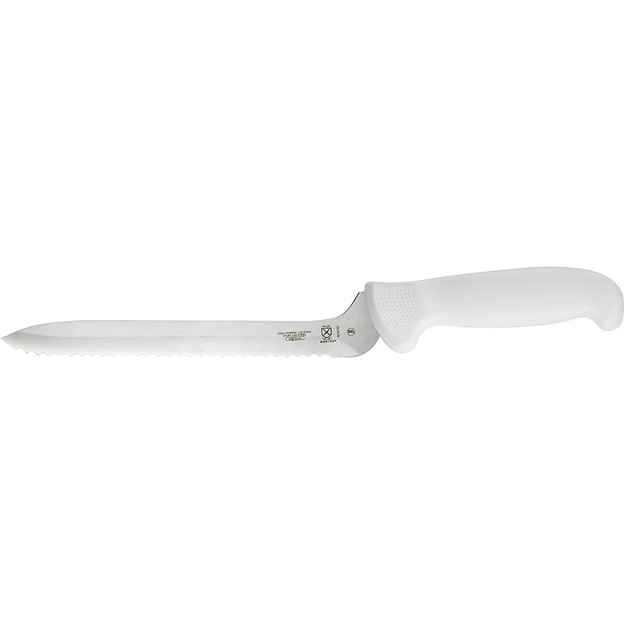 Mercer Culinary - Ultimate White 8" Offset Wavy Edge Bread Knife With Straight Handle 1 Mercer Culinary - Ultimate White 8" Offset Wavy Edge Bread Knife With Straight Handle