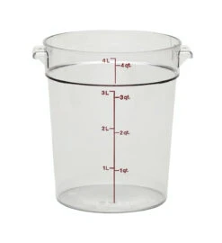 Cambro - 4QT Clear CamWear Round Container - RFSCW4135