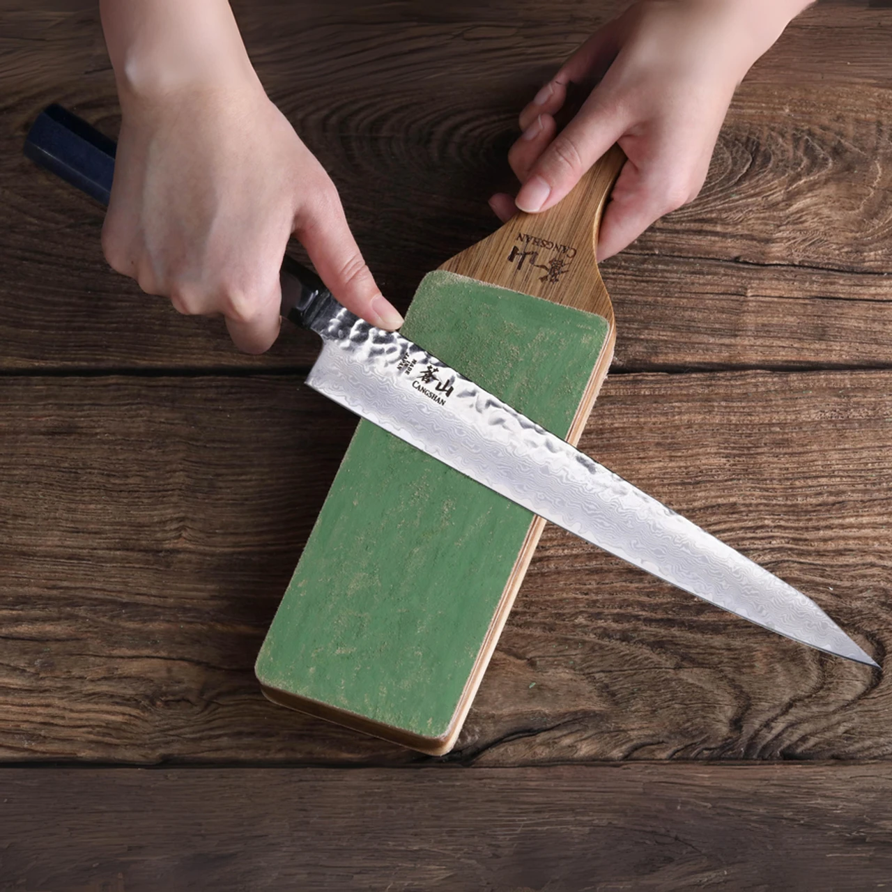 Cangshan - 2 Sided Leather Paddle Strop 5 Cangshan - 2 Sided Leather Paddle Strop - Image 5