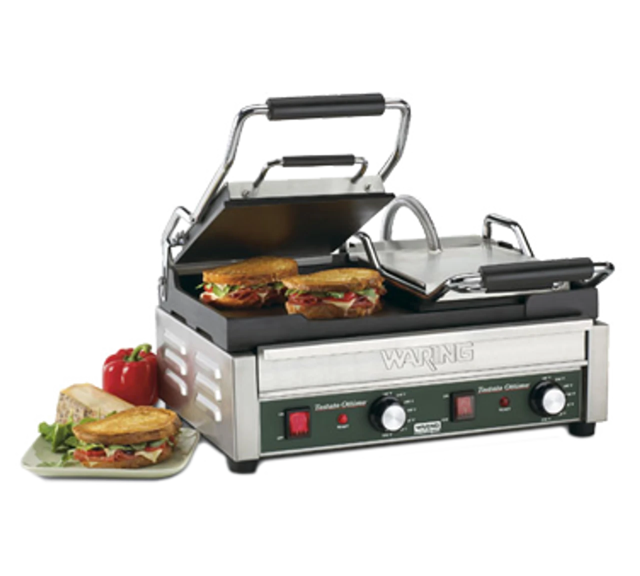 Waring - Double Italian-Style Panini Grill - WFG300T 1 Waring - Double Italian-Style Panini Grill - WFG300T