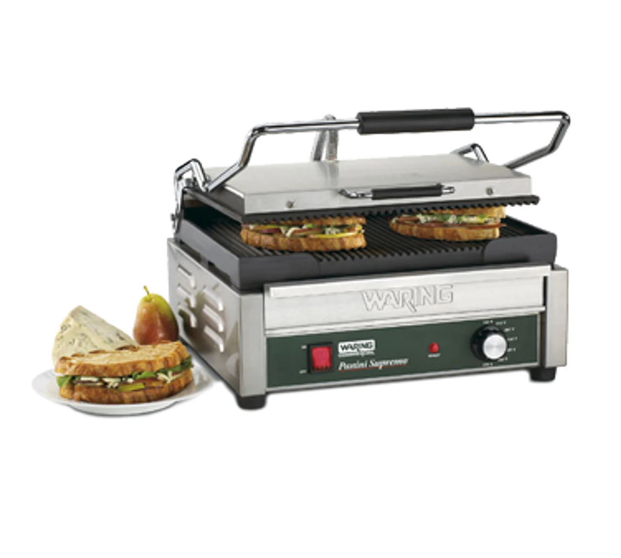 Waring - Large Italian-Style Panini Grill - WPG250B 1 Waring - Large Italian-Style Panini Grill - WPG250B
