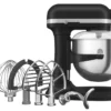 KitchenAid - 7 Qt Matte Black Stand Mixer With Stainless Steel Accessories