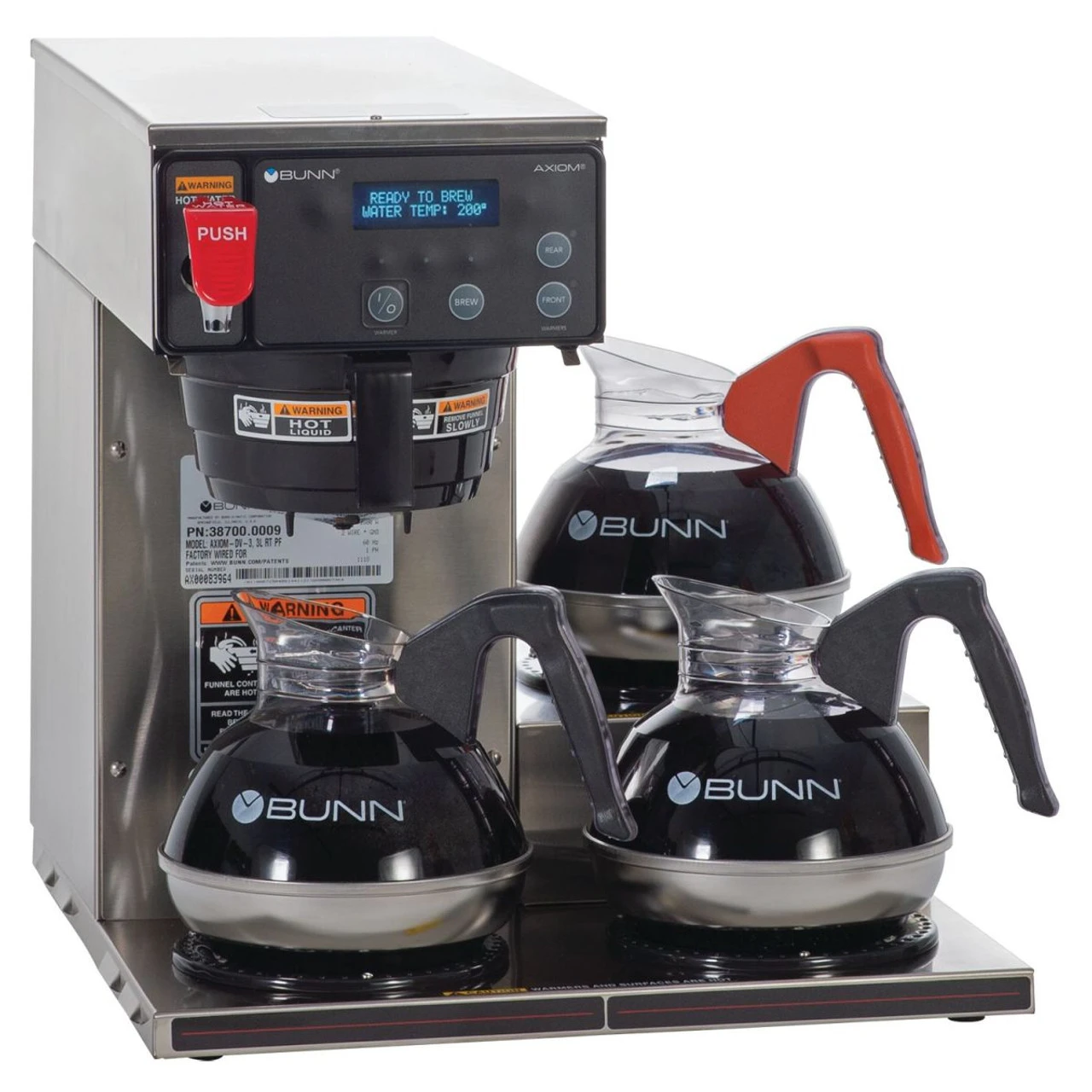 BUNN® BUNN - Axiom-DV-3L 12 Cup Automatic Coffee Brewer Dual Volt W/ 3 Warmers - 38700.6009 1 BUNN® BUNN - Axiom-DV-3L 12 Cup Automatic Coffee Brewer Dual Volt W/ 3 Warmers - 38700.6009