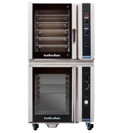Turbofan - 36" Full Size Sheet Pan Manual Electric Proofer & Holding Cabinet On A Full Size Digital Electric Convection Oven 220-240V/1Ph - E35D6-26/P85M8