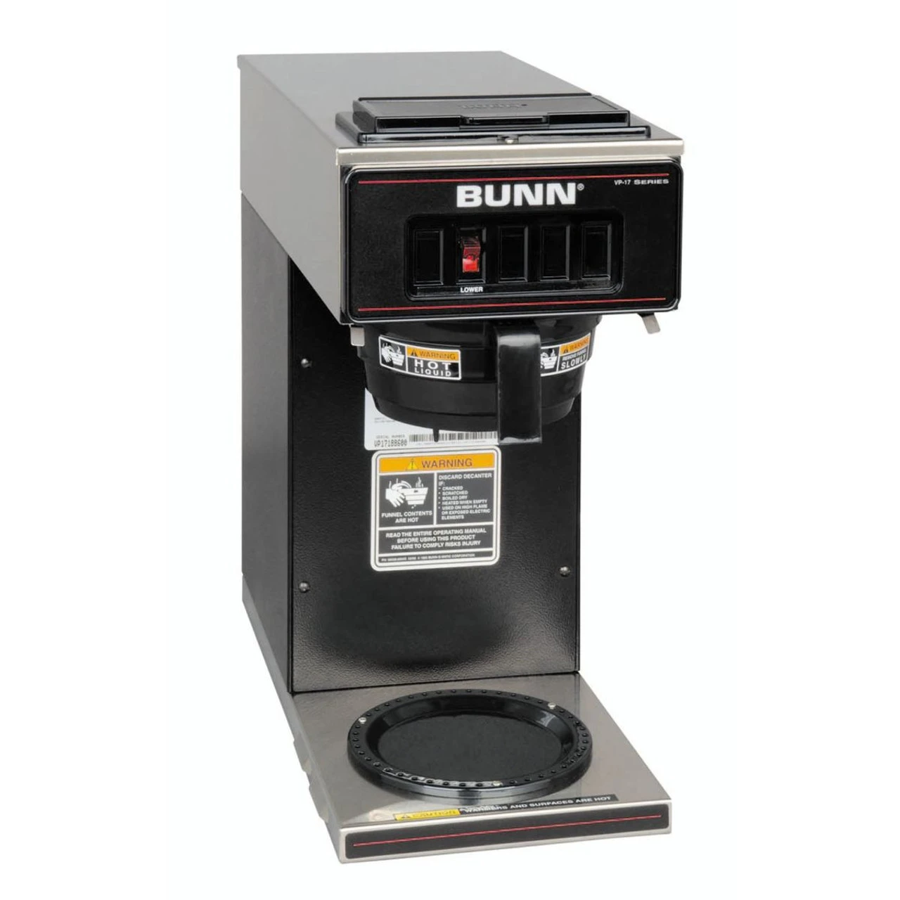 BUNN® BUNN - VP17-1 12 Cup Low Profile Coffee Brewer - 13300.6001 1 BUNN® BUNN - VP17-1 12 Cup Low Profile Coffee Brewer - 13300.6001
