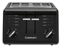 Cuisinart - Black 4 Slice Compact Toaster