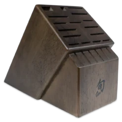 Shun - 22 Slot Walnut Stain Knife Block