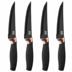Taylor's Eye Witness - Brooklyn 4 Pc Black & Copper Steak Knife Set