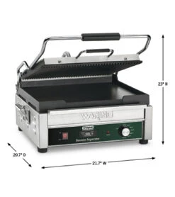 Waring - Large Italian-Style Panini Grill - WDG250T -Kitchen Supplies Store wdg250t 3 41209.1590815699
