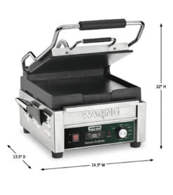 Waring - Compact Italian-Style Flat Grill - WFG150T -Kitchen Supplies Store wfg150t 2 25308.1590814871
