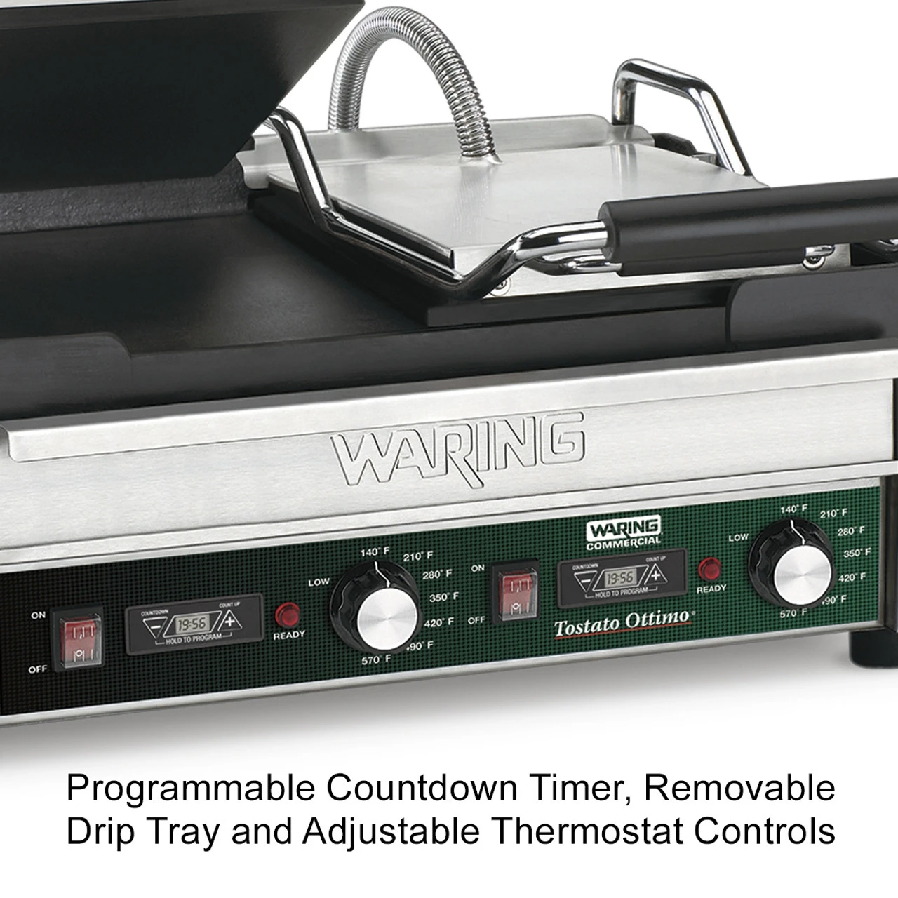 Waring - Double Italian-Style Panini Grill - WFG300T 2 Waring - Double Italian-Style Panini Grill - WFG300T - Image 2