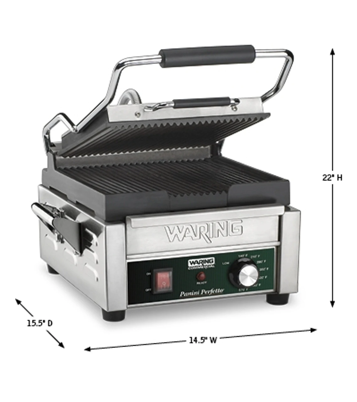 Waring - Compact Italian-Style Panini Grill - WPG150B 3 Waring - Compact Italian-Style Panini Grill - WPG150B - Image 3
