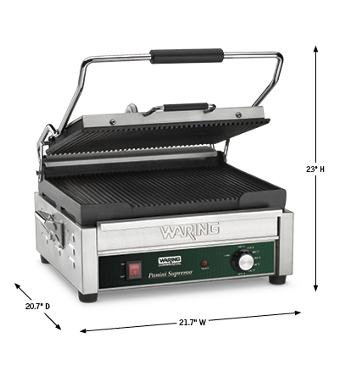 Waring - Large Italian-Style Panini Grill - WPG250B 2 Waring - Large Italian-Style Panini Grill - WPG250B - Image 2